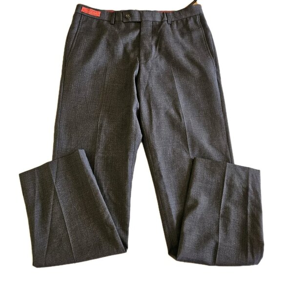 Ted Baker No Ordinary Joe Joey Pant 32R Wool Flat Front Dress Union Made Preppy - Picture 9 of 16